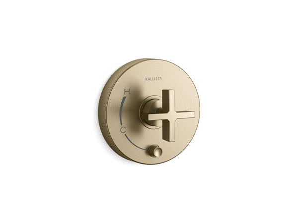Kallista - One Pressure Balance W/ Diverter Trim, Cross Handle