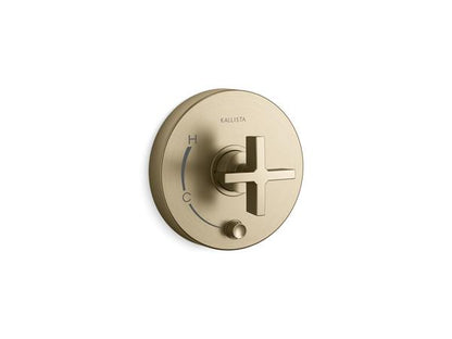 Kallista - One Pressure Balance W/ Diverter Trim, Cross Handle