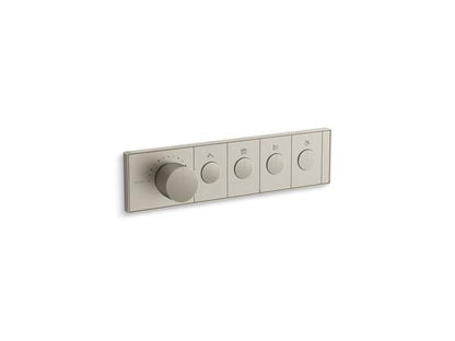 Kallista - 4-Outlet Trim Push Button Mechanical Thermostatic Control