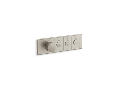 Kallista - 3-Outlet Trim Push Button Mechanical Thermostatic Control