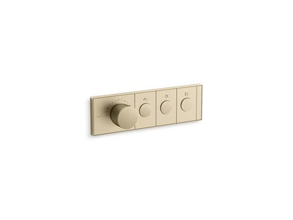 Kallista - 3-Outlet Trim Push Button Mechanical Thermostatic Control