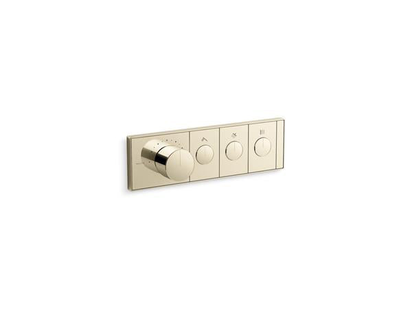 Kallista - 3-Outlet Trim Push Button Mechanical Thermostatic Control