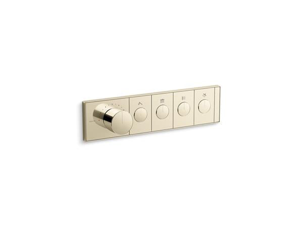 Kallista - 4-Outlet Trim Push Button Mechanical Thermostatic Control
