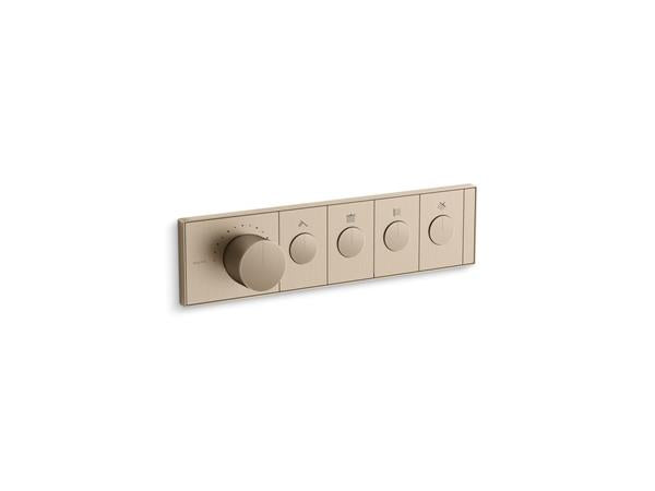 Kallista - 4-Outlet Trim Push Button Mechanical Thermostatic Control