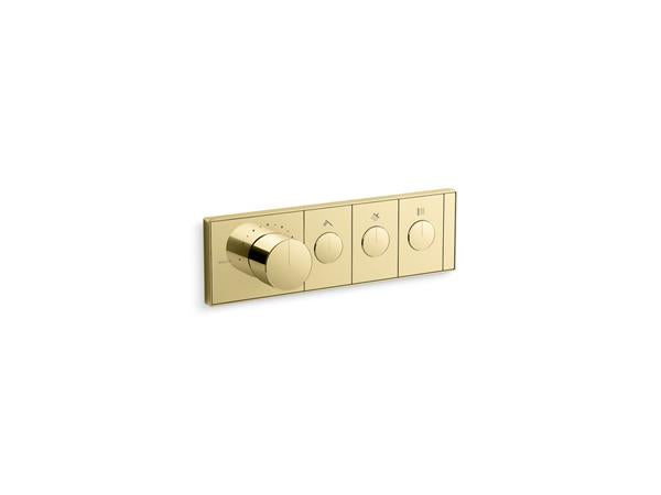 Kallista - 3-Outlet Trim Push Button Mechanical Thermostatic Control