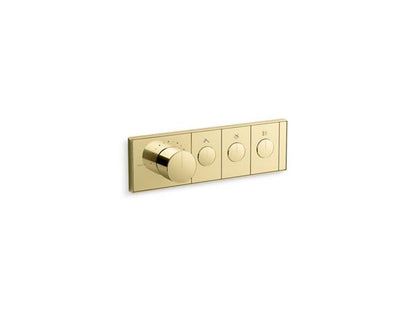 Kallista - 3-Outlet Trim Push Button Mechanical Thermostatic Control