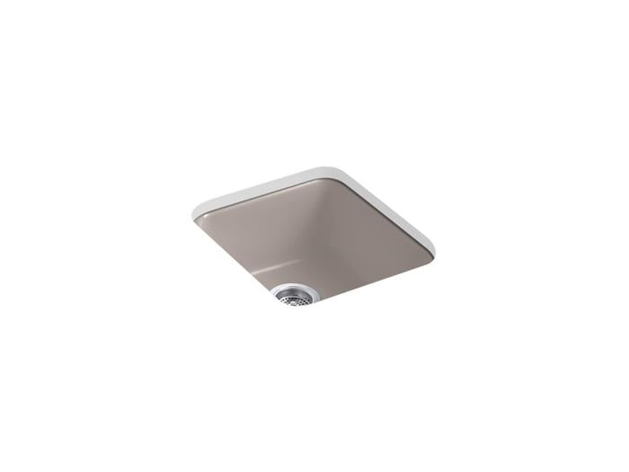Kohler - Iron/Tones 17 Inch Top/Undermount Single Bowl Kitchen Sink