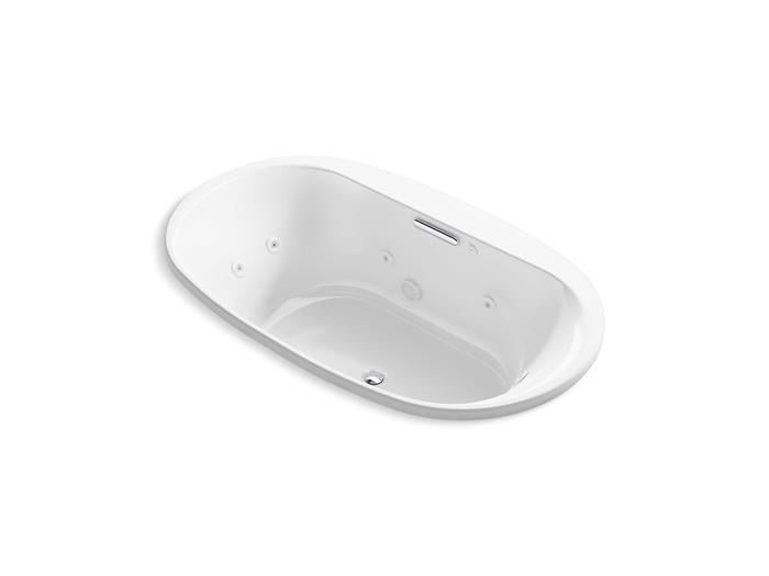 Kohler - Underscore 71-1/2 X 41-1/2 Inch Oval Drop-In Heated Whirlpool Bath