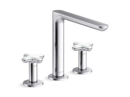 Kallista - 002 Deck Mount Bath Faucet White Carrera