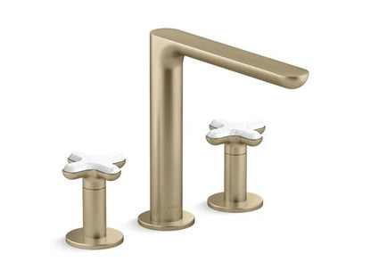 Kallista - 002 Deck Mount Bath Faucet White Carrera