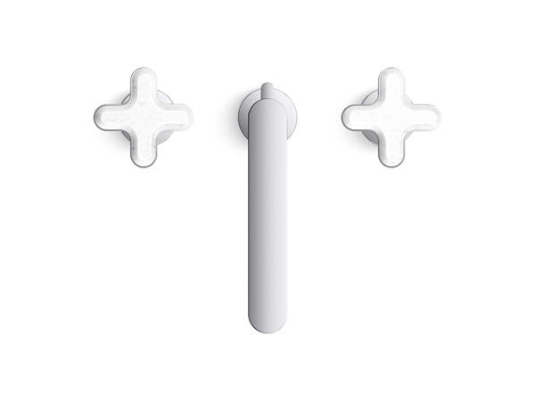 Kallista - 002 Widespread Faucet Tall White Carrera