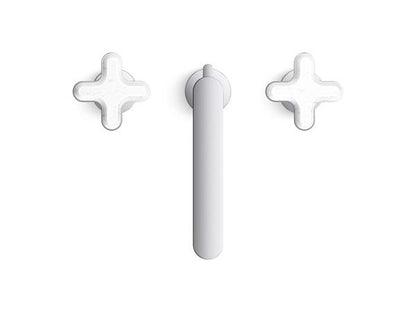 Kallista - 002 Widespread Faucet Tall White Carrera