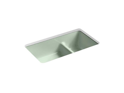 Kohler - Iron/Tones Smart Divide 33 Inch Top/Undermount Double-Bowl Kitchen Sink