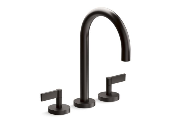 Kallista - One Deck-Mount Bath Faucet, Gooseneck Spout - Lever Handles