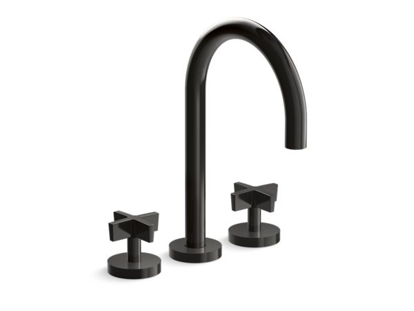 Kallista - One Deck-Mount Bath Faucet, Gooseneck Spout - Cross Handles