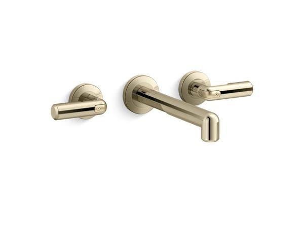 Kallista - Vice Wall Mount Widespread Sink Faucet - French Gold