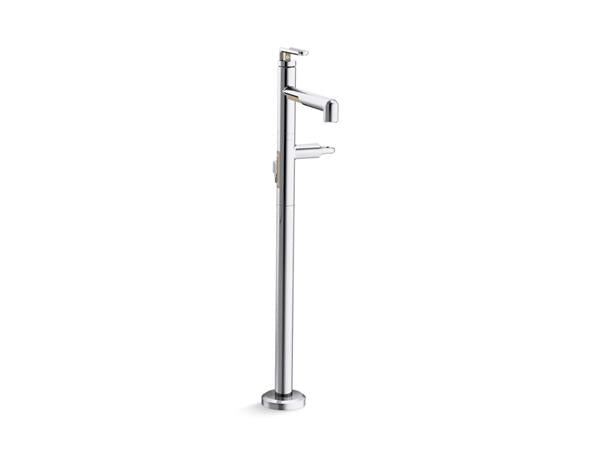 Kallista - Vice Freestanding Bath Faucet, Less Handshower - Brushed Broze/Polished Chrome