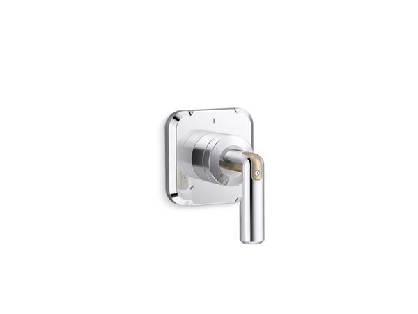 Kallista - Vice Lever Handle Transfer Trim - Brushed Broze/Polished Chrome