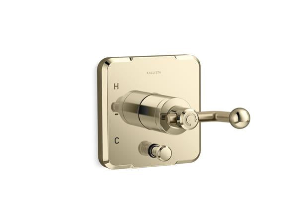 Kallista - Vice Pressure Balance Trim with Diverter, Crank Handle - French Gold