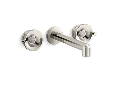Kallista - Vice Wall Mount Widespread Sink Faucet, Wheel Handles