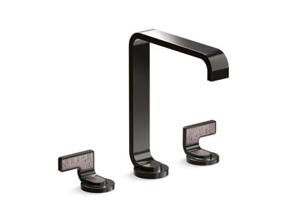 Kallista - Guise Widespread Sink Faucet, Tall Spout, Light Dusty Wave Lever Handles
