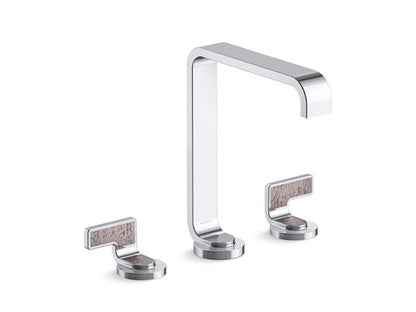 Kallista - Guise Widespread Sink Faucet, Tall Spout, Light Dusty Wave Lever Handles