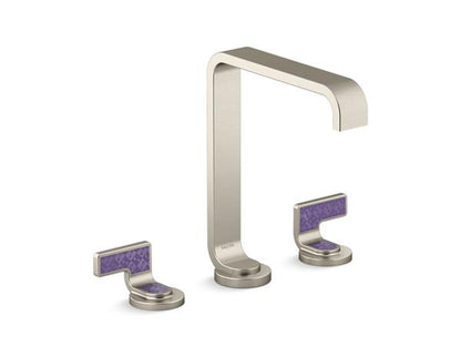 Kallista - Guise Widespread Sink Faucet, Tall Spout, Deep Violet Diamond Lever Handles