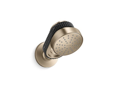 Kallista - Bandeau Air-Induction Showerhead with Arm, Nero Marquina band
