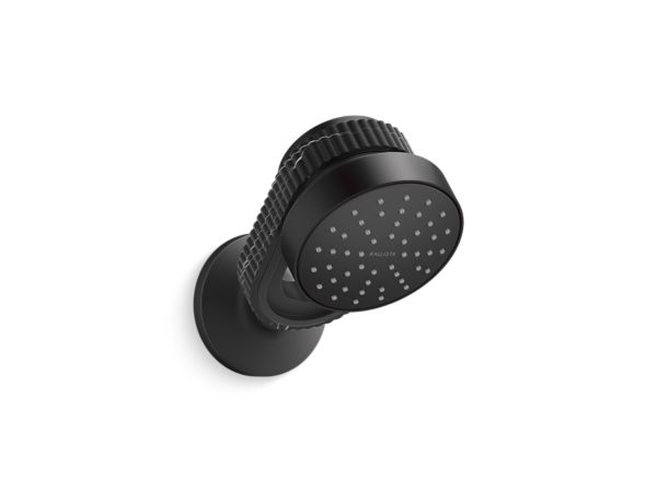 Kallista - Bandeau Air-Induction Showerhead with Arm, Nero Marquina band