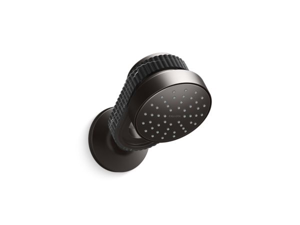 Kallista - Bandeau Air-Induction Showerhead with Arm, Nero Marquina band