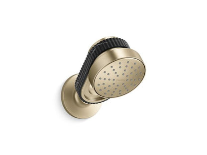 Kallista - Bandeau Air-Induction Showerhead with Arm, Nero Marquina band
