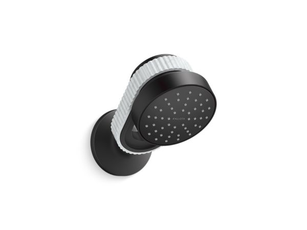 Kallista - Bandeau Air-Induction Showerhead with Arm, White Carrara band