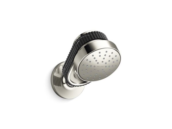 Kallista - Bandeau Air-Induction Showerhead with Arm, Nero Marquina band