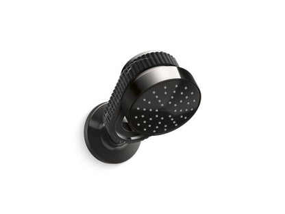 Kallista - Bandeau Air-Induction Showerhead with Arm, Nero Marquina band