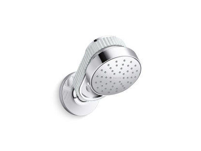 Kallista - Bandeau Air-Induction Showerhead with Arm, White Carrara band