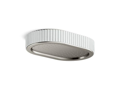 Kallista - Bandeau Rain Showerhead, White Carrara band
