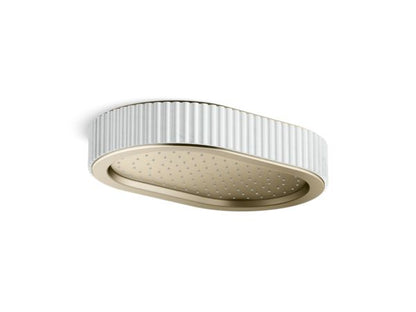 Kallista - Bandeau Rain Showerhead, White Carrara band