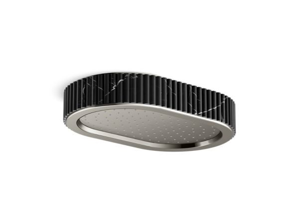 Kallista - Bandeau Rain showerhead, Nero Marquina band