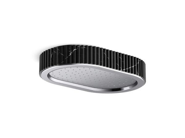 Kallista - Bandeau Rain showerhead, Nero Marquina band