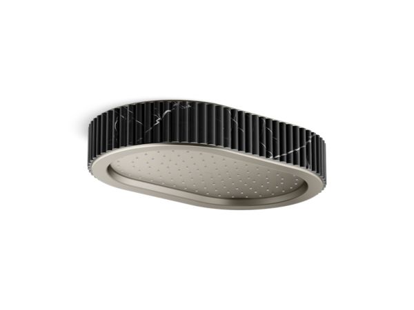 Kallista - Bandeau Rain showerhead, Nero Marquina band