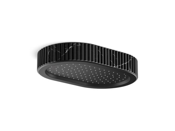Kallista - Bandeau Rain showerhead, Nero Marquina band