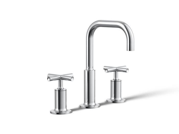 Kohler - Purist Widespread Bathroom Sink Faucet With Cross Handles, 1.2 Gpm