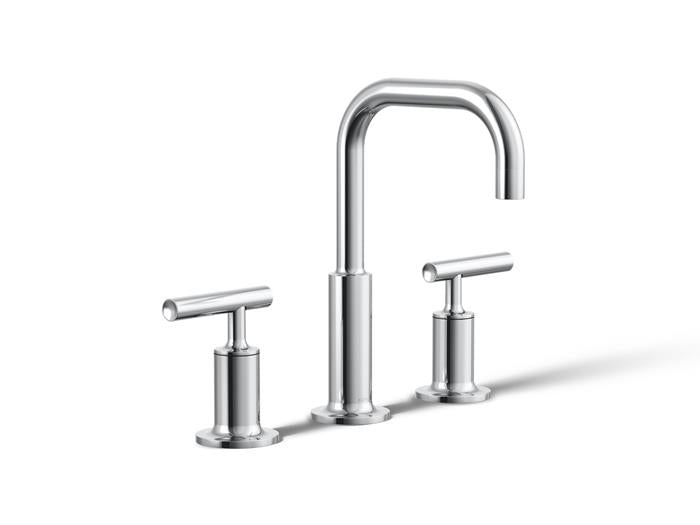 Kohler - Purist Widespread Bathroom Sink Faucet With Lever Handles, 1.2 Gpm
