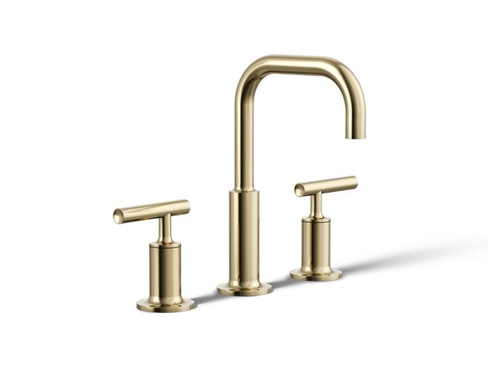 Kohler - Purist Widespread Bathroom Sink Faucet With Lever Handles, 1.2 Gpm
