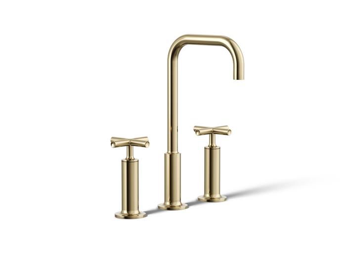 Kohler - Purist Widespread Bathroom Sink Faucet With Cross Handles, 1.2 Gpm
