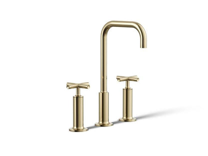 Kohler - Purist Widespread Bathroom Sink Faucet With Cross Handles, 1.2 Gpm