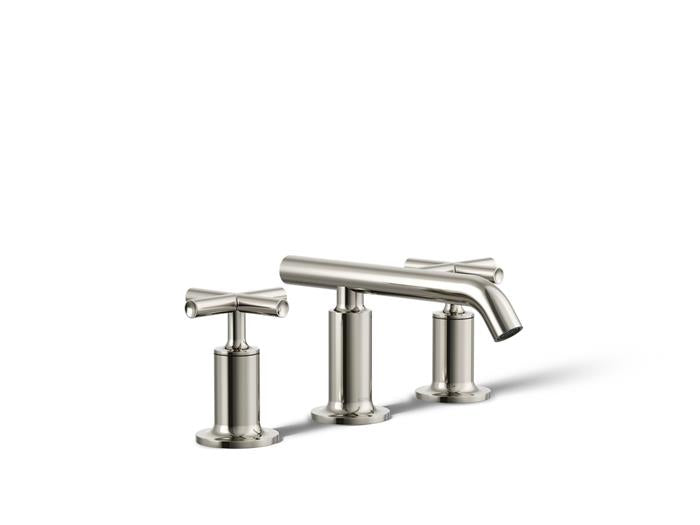 Kohler - Purist Widespread Bathroom Sink Faucet With Cross Handles, 1.2 Gpm