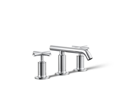 Kohler - Purist Widespread Bathroom Sink Faucet With Cross Handles, 1.2 Gpm