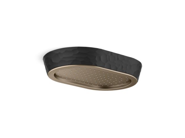 Kallista - Bandeau Rain Showerhead, Black Argile Band