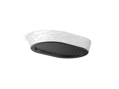 Kallista - Bandeau Rain Showerhead, White Argile band